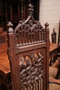 Gothic style Arm chairs in Oak, France 19th century