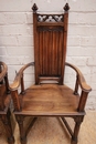 Gothic style Arm chairs in Walnut, France 19th century