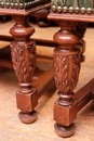 Renaissance style Arm chairs in Walnut, France 19th century