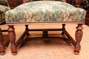 Renaissance style Arm chairs in Walnut, France 19th century