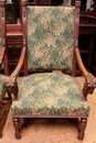 Renaissance style Arm chairs in Walnut, France 19th century