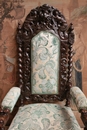 Hunt style Arm chairs in Oak, France 19th century
