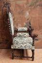 Hunt style Arm chairs in Oak, France 19th century