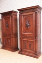 Hunt style Bookcases in Oak, France 19th century