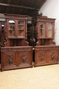 Hunt style Corner cabinets in Oak, France 19th century