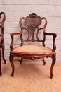 Louis XV style Arm chairs in Walnut, France 19th century