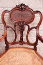 Louis XV style Arm chairs in Walnut, France 19th century