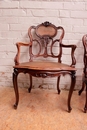 Louis XV style Arm chairs in Walnut, France 19th century