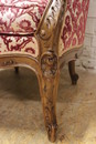 Louis XV style Bergeres in Walnut, France 19th century