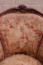 Louis XV style Bergeres in Walnut, France 19th century