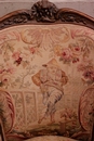 Louis XV style Bergeres in Walnut, France 19th century
