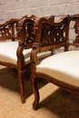 Louis XV style Seats in Walnut, France 1900