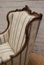 Louis XV style Bergeres in Walnut, France 19th century