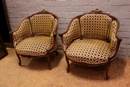 Louis XV style Marquises in Walnut, France 19th century