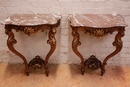 Louis XV style Wall consoles in Walnut, France 19th century