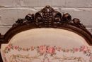 Louis XVI style Arm chairs in Walnut, France 1900
