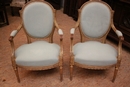 Louis XVI style Chairs in gilt wood, France 19th century