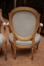 Louis XVI style Chairs in gilt wood, France 19th century