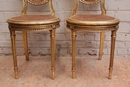 Louis XVI style Chairs in gilt wood, France 19th century