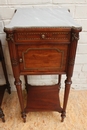 Louis XVI style Nightstands in mahogany & bronze, France 19th century