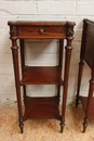 Louis XVI style Nightstands in mahogany & bronze, France 19th century