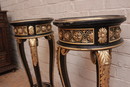 Napoleon III style Pedestals in paint wood, France 19th century
