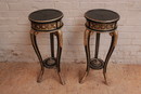 Napoleon III style Pedestals in paint wood, France 19th century