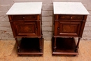 style Nightstands in Walnut, Belgium 1900