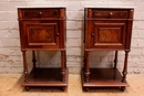 style Nightstands in Walnut, Belgium 1900