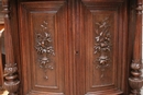 Hunt style Corner cabinets in Oak, France 19th century