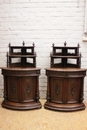 Hunt style Corner cabinets in Oak, France 19th century