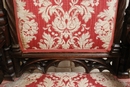 Gothic style arm chairs in Oak, France 19th century