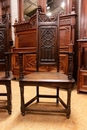 Gothic style Arm chairs in Oak, France 19th century