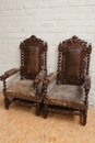 Hunt style Seats in Oak, France 19th century
