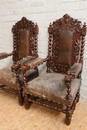 Hunt style Seats in Oak, France 19th century
