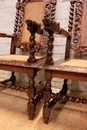 Hunt style Arm chairs in Oak, France 19th century