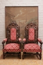 Hunt style Arm chairs in Oak, France 19th century