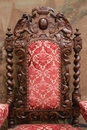 Hunt style Arm chairs in Oak, France 19th century