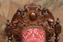 Hunt style Arm chairs in Oak, France 19th century