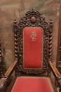 Hunt style Arm chairs in Oak, France 19th century