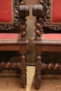 Hunt style Arm chairs in Oak, France 19th century
