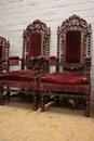 Hunt style Seats in Oak, France 19th century