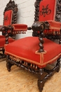 Hunt style Hunt arm chairs in Oak, France 19th century