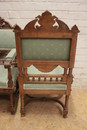 Renaissance style Arm chairs in Walnut, France 19th century