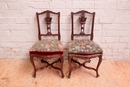 Regency style Chairs in Walnut, France 19th century