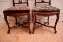 Regency style Chairs in Walnut, France 19th century