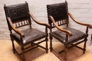 Renaissance style Arm chairs in Walnut, France 19th century