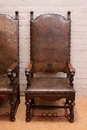 Renaissance style Arm chairs in Walnut, France 19th century