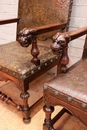 Renaissance style Arm chairs in Walnut, France 19th century