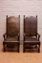 Renaissance style Arm chairs in Walnut, France 19th century